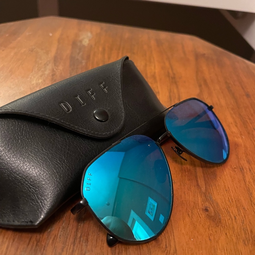 DIFF sunglasses with blue tint